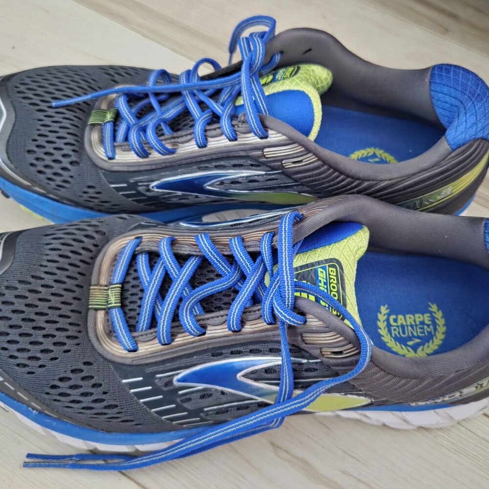 Mens Brooks Ghost 9 Running Sneakers Size 11 Dark Gray Blue